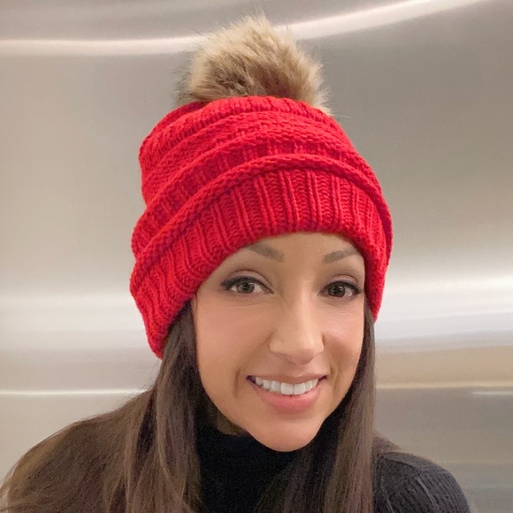 ❤️Pom beanie red - Picture 2 of 7